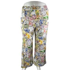 NEW Anthropologie Maeve Boho the Brooklyn Ceramic Tile Wide Trousers Pants Sz L